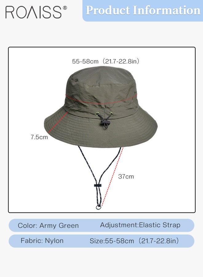 رويس قبعة شمس للرجال والنساء، حافة واسعة مع حماية من الشمس بمعيار UPF 50+، قبعة صيد وقبعة بكيت، مقاومة للماء وقابلة للطي، قبعة شمس للشاطئ مناسبة للمشي لمسافات طويلة والتخييم وسفاري - Image 3