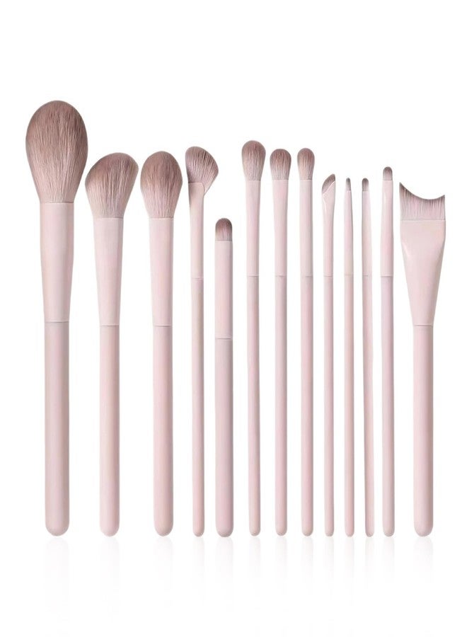LZYLLS 13PCS Makeup Brush Set,Make Up Brushes with Loose Powder,Concealers,Eyeshadow,Blush,Detailing,Makeup Kit for Beginners(Pink) - Image 1