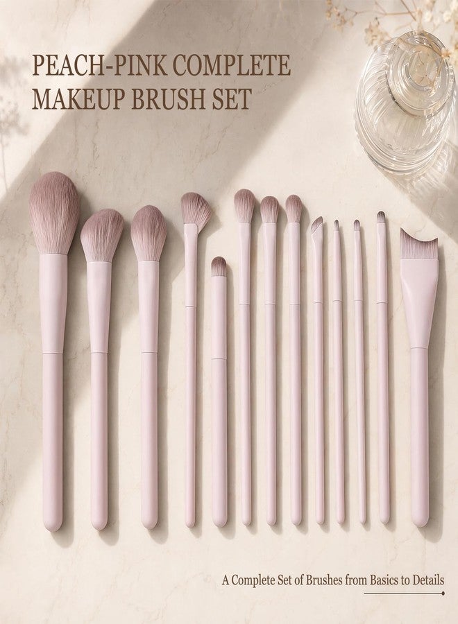 LZYLLS 13PCS Makeup Brush Set,Make Up Brushes with Loose Powder,Concealers,Eyeshadow,Blush,Detailing,Makeup Kit for Beginners(Pink) - Image 2