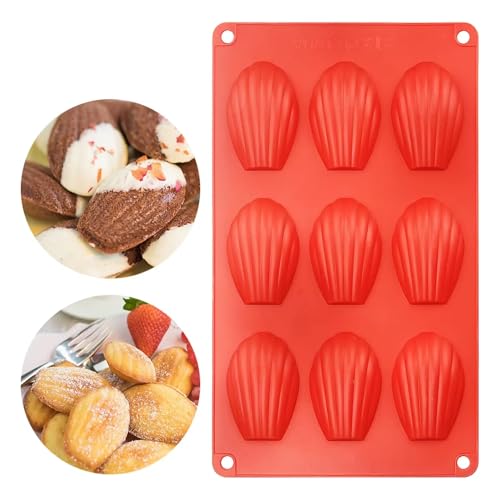 SHOAIB French Madeleine Mould Shell Shape Cookies Baking Tray 1-piece French Madeleine Cookies Baking Tray Shell Shape Silicone Mould - Image 1
