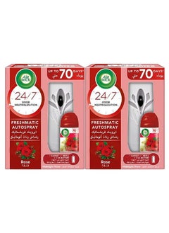 Air Wick Air Freshener Freshmatic Auto Spray Kit with Refill-Midnight Rose, 250ml, Pack of 2  - Image 1