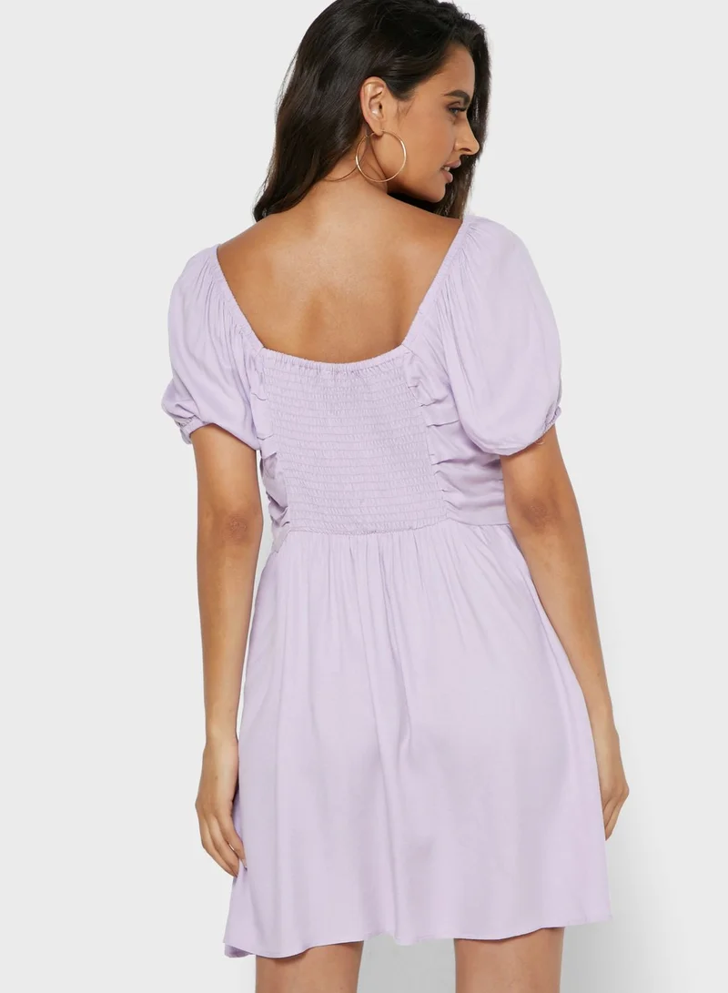 Cotton On Front Ruched Dress