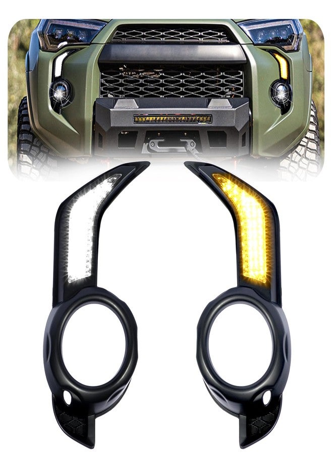 BreTrewri Daytime Running Fog Lights Fit For 2014-2024 Toyota 4Runner Led fog lamps Turn Signal Lights Assembly (14 DRL) - Image 2