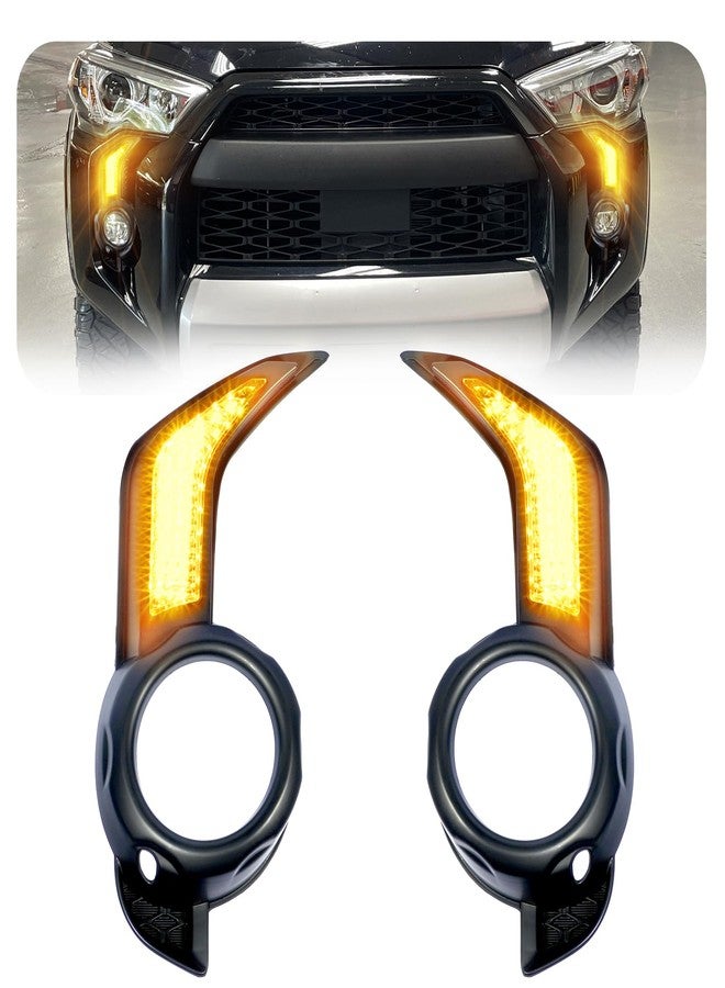 BreTrewri Daytime Running Fog Lights Fit For 2014-2024 Toyota 4Runner Led fog lamps Turn Signal Lights Assembly (14 DRL) - Image 1