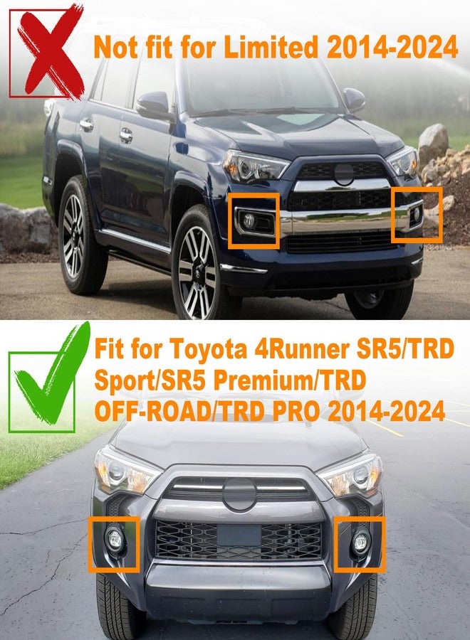 BreTrewri Daytime Running Fog Lights Fit For 2014-2024 Toyota 4Runner Led fog lamps Turn Signal Lights Assembly (14 DRL) - Image 4