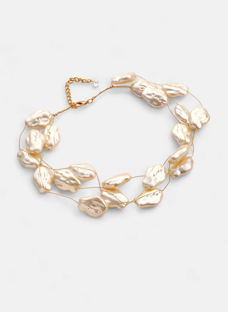 سوهي Pearls The Large Riviera Collar Necklace