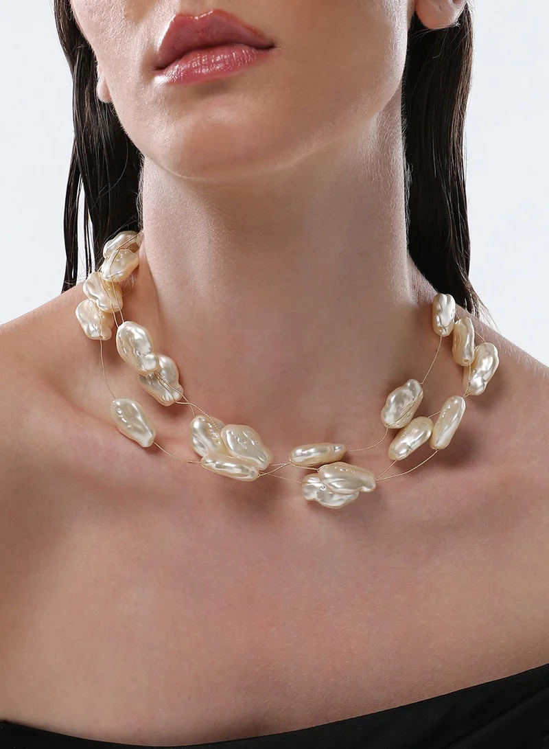 سوهي Pearls The Large Riviera Collar Necklace