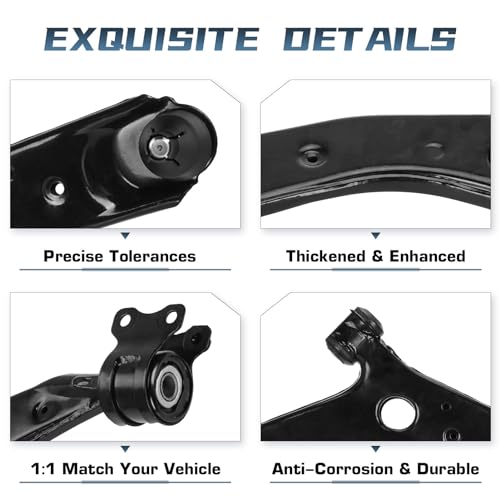 Autsurles 10 PCS Front Lower Control Arms with Ball Joints for Mazda Sport 3 2004-2009 for Mazda 5 2006-2015 Inner Outer Tie Rods End Front Rear Sway Bar End Links Suspension Kit K620040 K620041 K80235 - Image 3