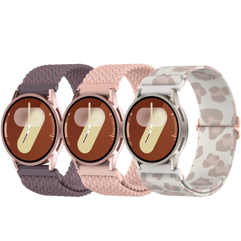 Delidigi Stretchy Bands for Samsung Galaxy - Compatible with Watch 7/6/5/4, Classic 43/47, Pro 45, Classic 42/46, FE 40, Active 2 - Nylon Straps, 20mm - Image 1