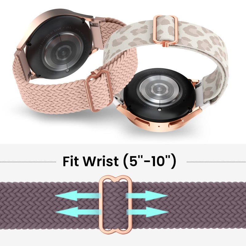 Delidigi Stretchy Bands for Samsung Galaxy - Compatible with Watch 7/6/5/4, Classic 43/47, Pro 45, Classic 42/46, FE 40, Active 2 - Nylon Straps, 20mm - Image 5
