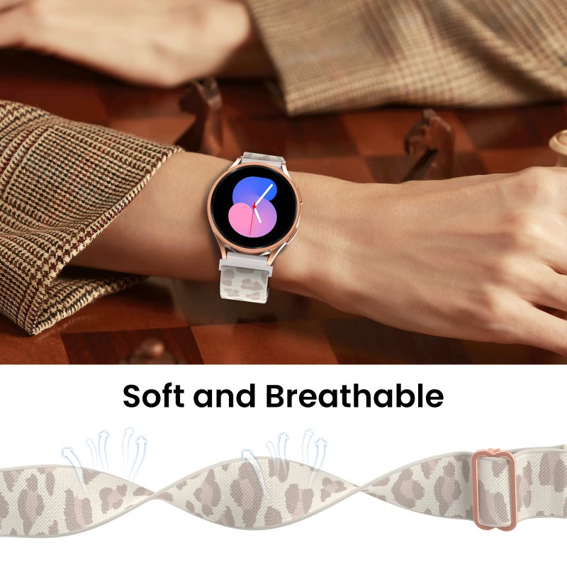 Delidigi Stretchy Bands for Samsung Galaxy - Compatible with Watch 7/6/5/4, Classic 43/47, Pro 45, Classic 42/46, FE 40, Active 2 - Nylon Straps, 20mm - Image 4