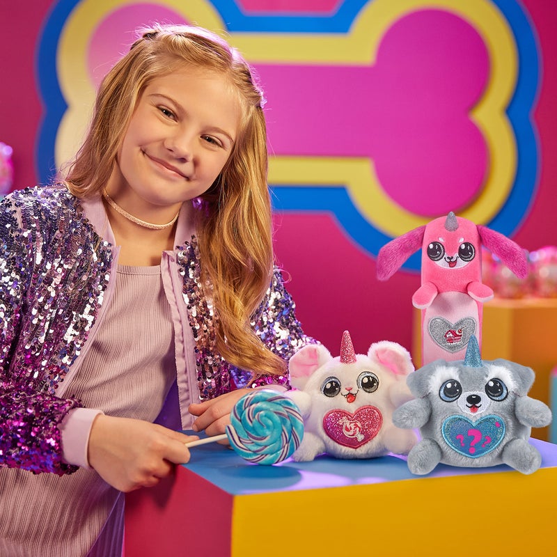 Rainbocorns سلسلة 2 من مفاجأة رينبوكورنز باي زورو (كلب السجق) ، حيوان محشو قابل للجمع ، بيضة مفاجأة ، ملصق خدش ورائحة ، سلايم مختلط الألوان ، للأعمار 3+ للفتيات والأطفال - Image 5