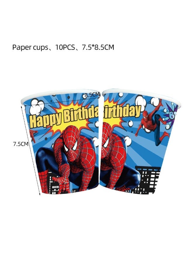Spiderman Themed Party Supplies Set With Tableware for Kids Birthday Celebrations - Image 4