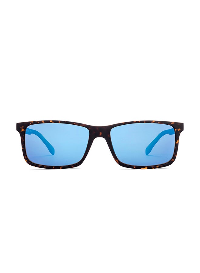 John Jacobs Unisex John Jacobs | Brown - Blue | Full Rim Rectangular Stylish & Premium UV Protected Sunglasses | Reflectors | 100% UV Protection (UV 400) | Men & Women | Extra Wide | JJ S70036 - Image 2