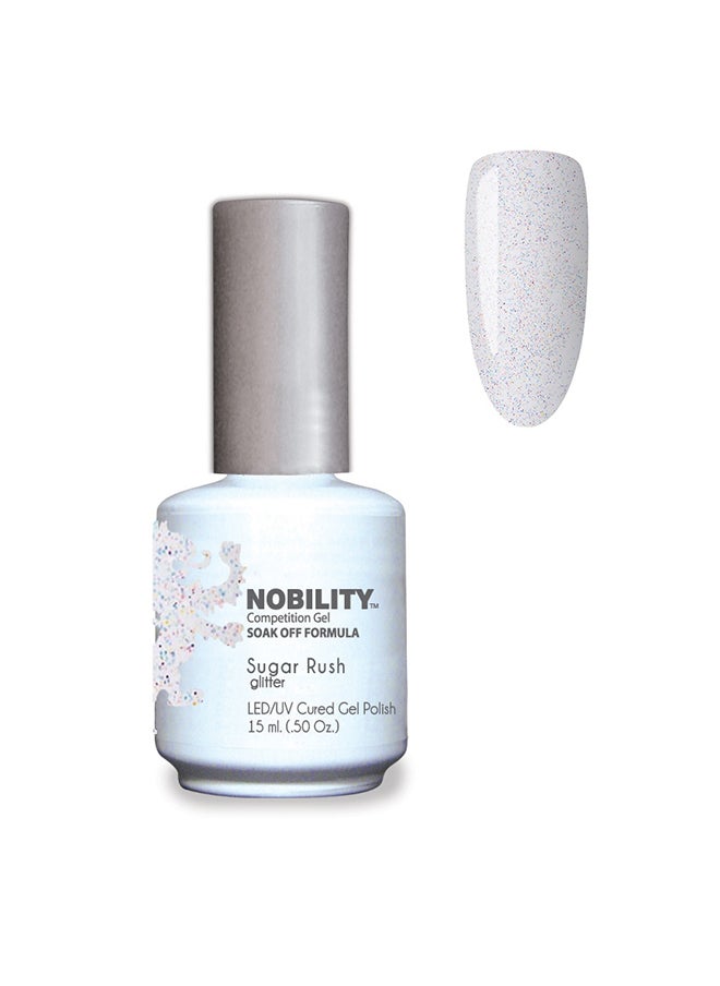 Lechat Nobility Soak Off Sugar Rush UV Led Cured Nail Polish Color Holographic Glitter 15 ml Nbgp180 