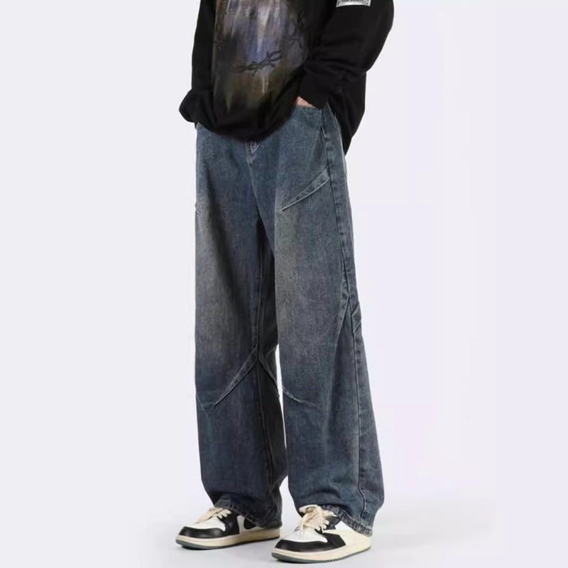 Unisex Classic Denim Jeans Loose Fit Daily Outdoor Wear - Image 1