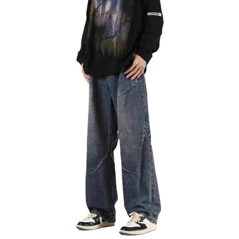Unisex Classic Denim Jeans Loose Fit Daily Outdoor Wear - Image 3