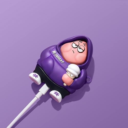 Meyaar Silicone Case for Apple Airpods 4 (2024) Cute Design for AirPods 4 with Active Noise Cancellation (ANC) with Keychain Shockproof Protective Case (Unbeat (Purple)) - Image 3