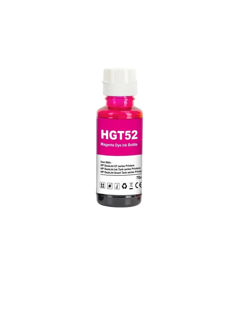 INK - GT53 Black GT52 Cyan GT52 Yellow GT52 Magenta ink for Compatible HP Printers 315, 316, 319, 415, 416, 500, 515, 525, 516, 530, 580, 585. - Image 1