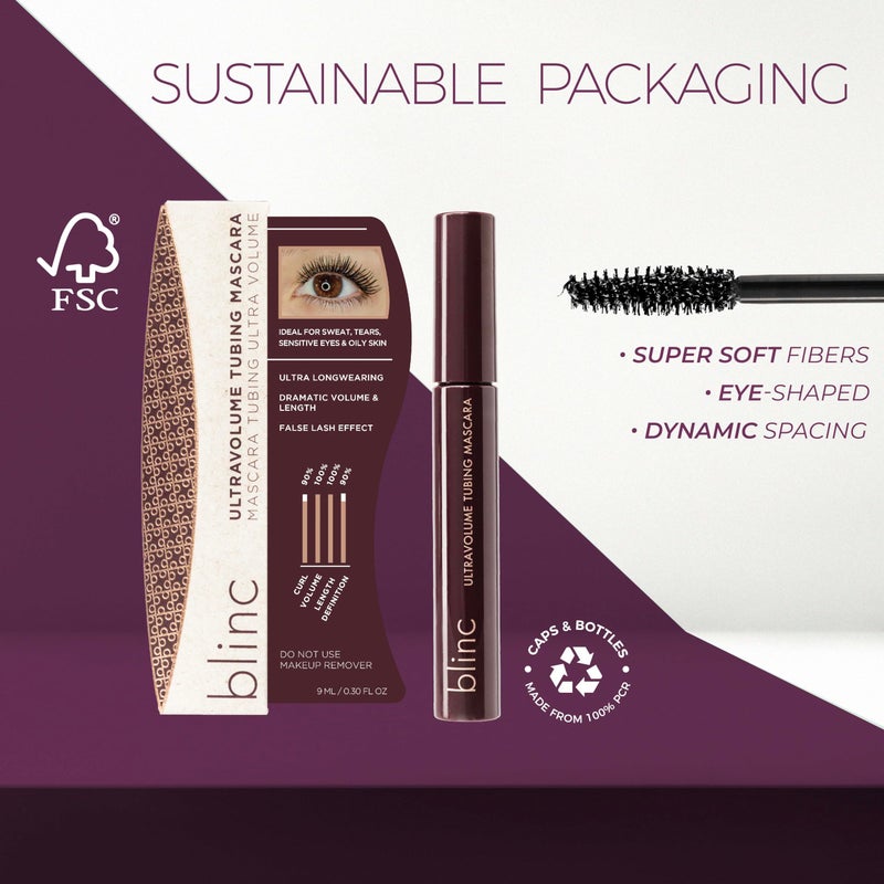 Blinc UltraVolume Tubing Mascara â€“ Dramatic Volume & Length, Curling, Longwear, Smudge & Flake Proof, Conditioning Jojoba, Sensitive Eyes Safe, Vegan - Image 5