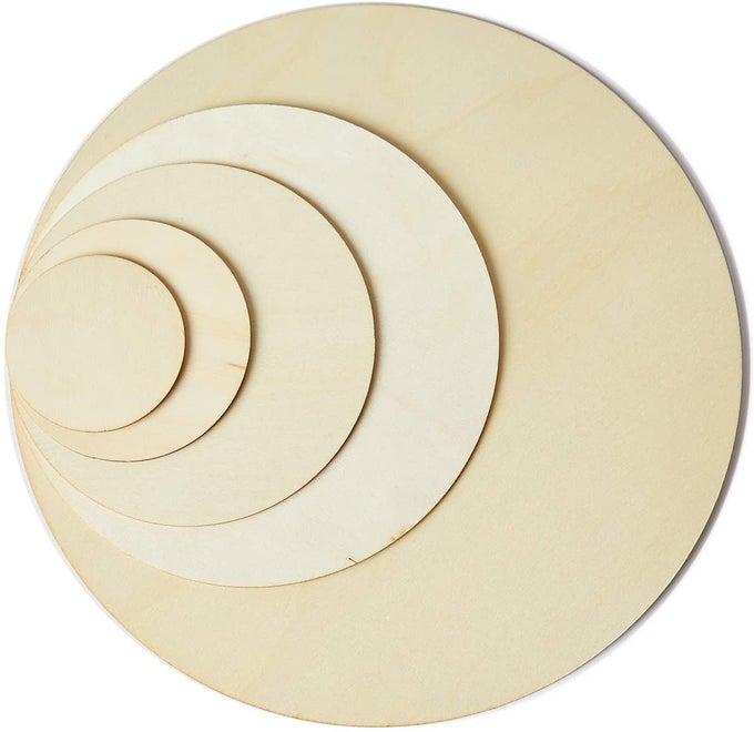 MDF WOOD FOR ART AND CRAFT FOR RESIN ART MANDALA MODEL BUILDING HOME DCOR PAINTING DIY WALL CLOCK DIY PLAQUE SHAPE ROUND SIZE 12 INCH PACK OF 15