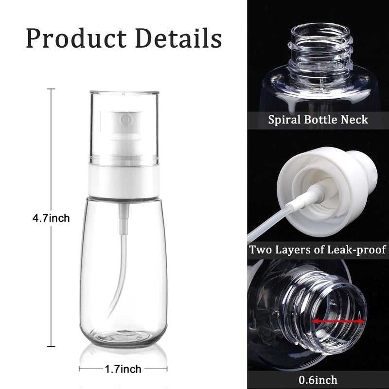 Cosywell Travel Spray Bottle TSA Approved 2oz 60ml 3 Pack Leak Proof Fine Mist Spray Bottles Empty Plastic Refillable Spray Bottle for Perfume Essential Oils Toners Rose Water Cosmetics(3Clear) - Image 3