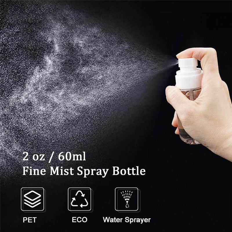 Cosywell Travel Spray Bottle TSA Approved 2oz 60ml 3 Pack Leak Proof Fine Mist Spray Bottles Empty Plastic Refillable Spray Bottle for Perfume Essential Oils Toners Rose Water Cosmetics(3Clear) - Image 2