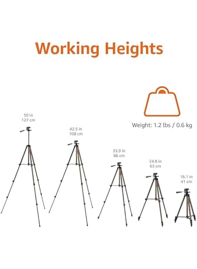 Arabest Lightweight Champagne Camera Mount Tripod Stand for Travel Photography, 50-inch Portable with Bag  - Image 4