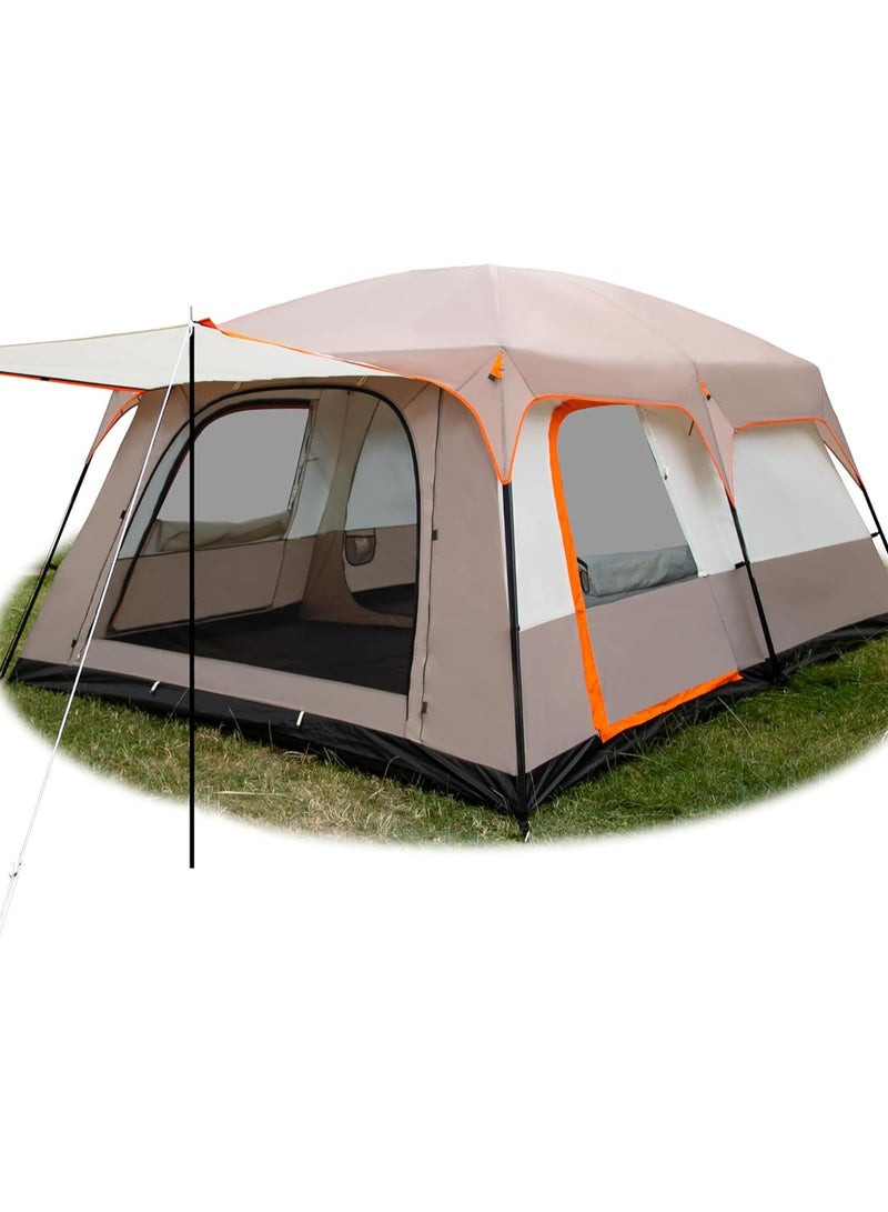DubaiGallery Camping Equipment Outdoor Two-bedroom Single Multi-person Double Deck Camping Tent Wind and Water Resistance Outdoor Play Tent - Image 1