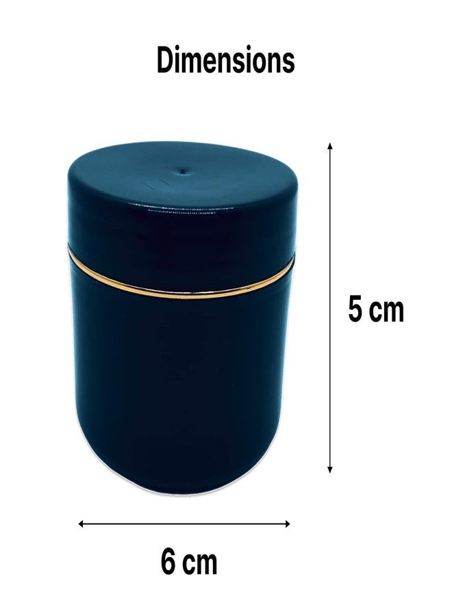 Packdost 50 Gm Black Cosmetic jar with a Very Strong Body Black Cap with Golden Lining with Inner lid for Creams Gel Lip Balm Lip Scrubs Eye Shadow pigments Pack of 4 - Image 5