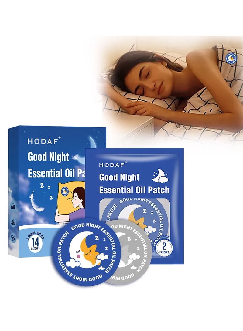 Hodaf 14pcs Sleep Patches, Lavender Rose Essential Oil Sleep Patch, Natural Herbal Essential Oil Patches for Eye Masks, Clothes, Pillows  - Image 1