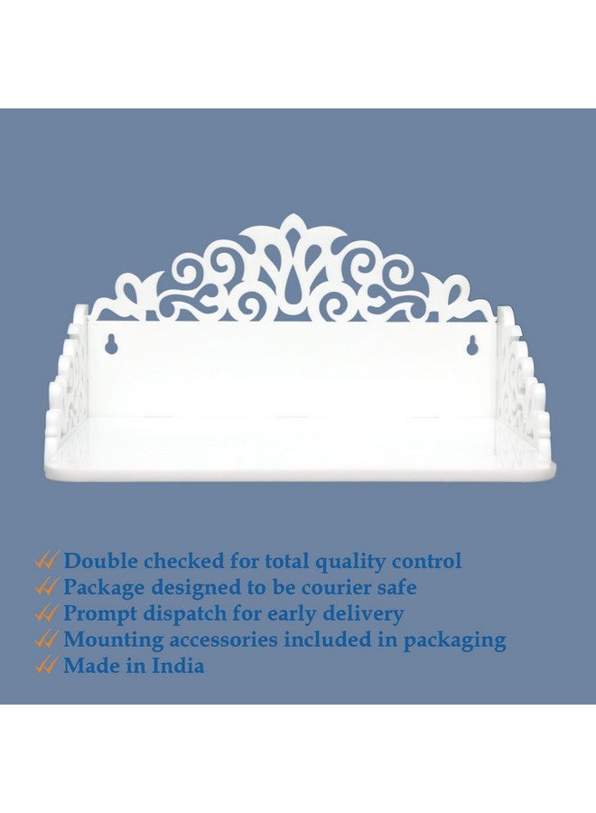 Heartily® : Acrylic Rudra Wall Mounted White Acrylic Home Pooja Temple Mandir Puja Room Items Stand Home Decor Office Chowki Shelf Hanging Product (Height- 6.25, Length- 12, Width-9.0 Inch) (White) - Image 4