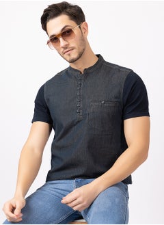 OCTAVE Octave Men's Fabric Knitted T-Shirt,Olive Green  - Image 2