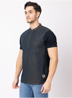 OCTAVE Octave Men's Fabric Knitted T-Shirt,Olive Green  - Image 5