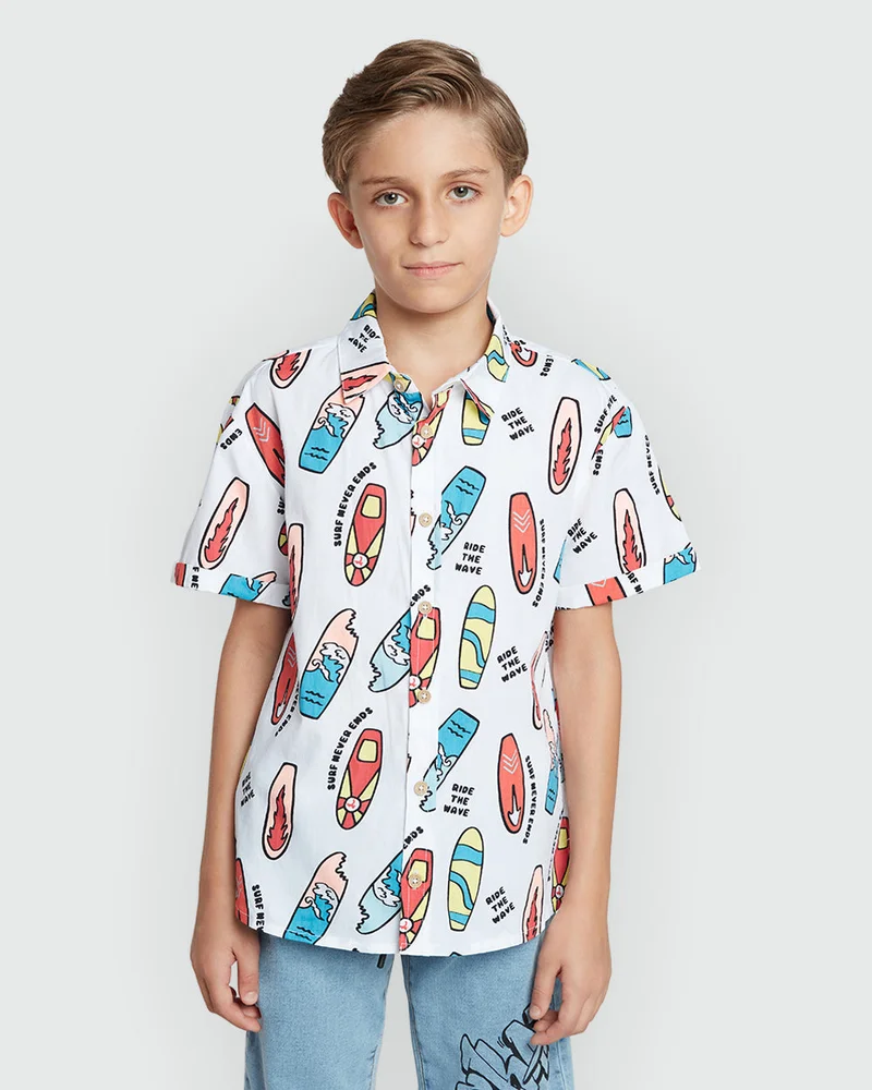 Ovs Boys’ Vibrant Multicolour Summer Shirt