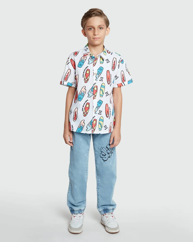 Ovs Boys’ Vibrant Multicolour Summer Shirt