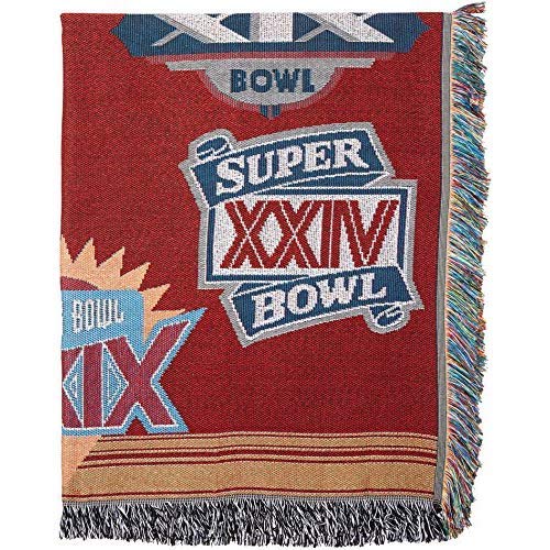 Northwest NFL San Francisco 49ers Commemorative Woven Tapestry Wall Hanging, 48 x 60 Inches, Officially Licensed, Decorative Fringes - Image 2