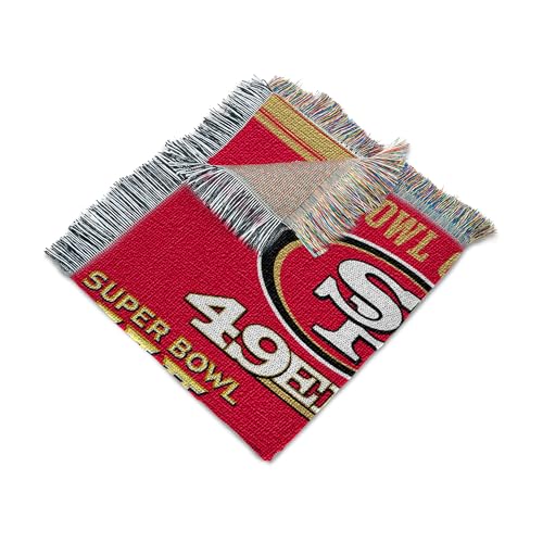 Northwest NFL San Francisco 49ers Commemorative Woven Tapestry Wall Hanging, 48 x 60 Inches, Officially Licensed, Decorative Fringes - Image 4