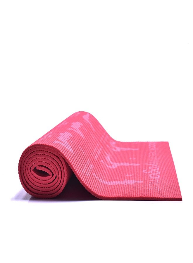 آيريس بساط يوغا فاخر مطبوع عليه تحية الشمس من IRIS Fitness باللون الوردي (180 سم × 65 سم × 6 مم) - Image 5