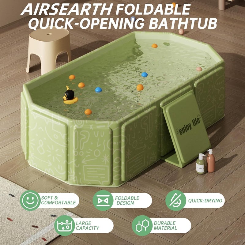 Foldable Baby Bath Tub with Non-Slip Base - Ideal for Kids Aged 0-8 - Image 3