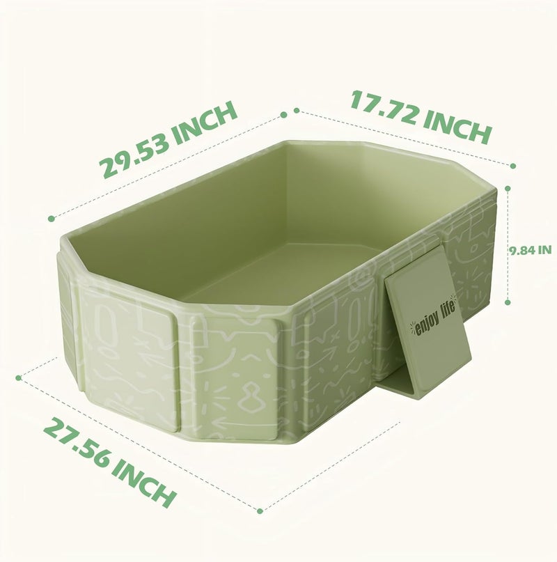 Foldable Baby Bath Tub with Non-Slip Base - Ideal for Kids Aged 0-8 - Image 2