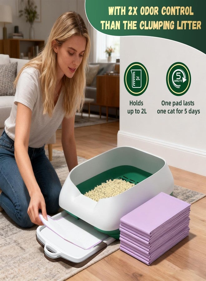 IMMCUTE Zeolite Litter Pellets, 9lb Bag Lasts 60 Days, Odor Control Cat Litter Pellets with Extra 10 Ct Pee Pads, Non Clumping Cat Litter, Low-Tracking, Unscented - Image 5