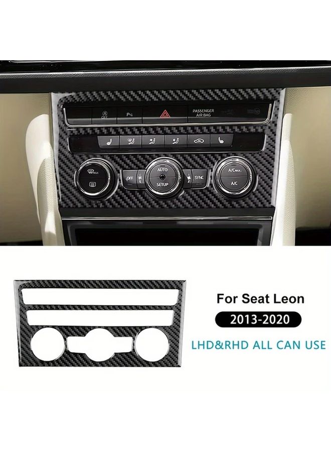 Red Carbon Fiber AC Button Panel Trim For Seat Leon 2013 2020 LHD RHD - Image 4