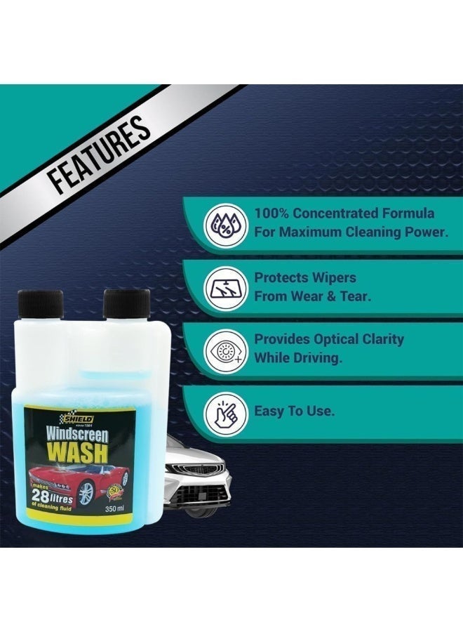 Shield Windscreen Wash Concentrated Screen Wash Streak Free Bug Remover Anti Smear Glass Cleaner Wiper Fluid Booster Anti Freeze Resistant Auto Care Windshield Washer Fluid Bottle Pack KSA Auto - Image 2