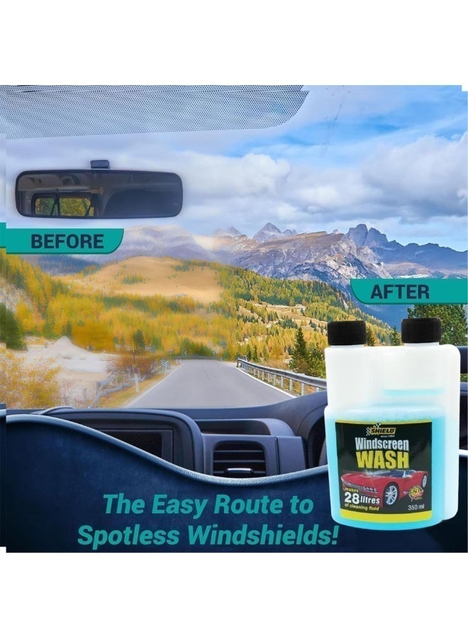 Shield Windscreen Wash Concentrated Screen Wash Streak Free Bug Remover Anti Smear Glass Cleaner Wiper Fluid Booster Anti Freeze Resistant Auto Care Windshield Washer Fluid Bottle Pack KSA Auto - Image 4