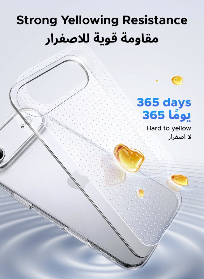 يو جرين جراب ايفون آير بتغطية كاملة حماية من السقوط بدرجة عسكرية كفر ايفون آير تأخير الاصفرار مقاوم للتآكل مضاد للخدش وبصمات الأصابع جراب الهاتف 17 آير رفيع للغاية بحافة مرتفعة للغاية - Image 4