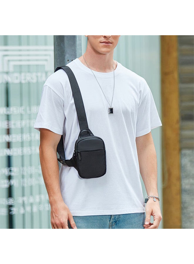 Bostanten Men's Mini Shoulder Crossbody Bag, Student Chest Bag, Waist Pack, Trendy Small Backpack, Functional Bag For Men's Cycling, Phone Pouch - Image 3