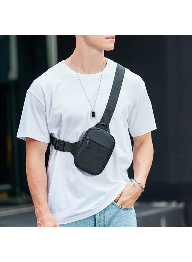 Bostanten Men's Mini Shoulder Crossbody Bag, Student Chest Bag, Waist Pack, Trendy Small Backpack, Functional Bag For Men's Cycling, Phone Pouch - Image 1