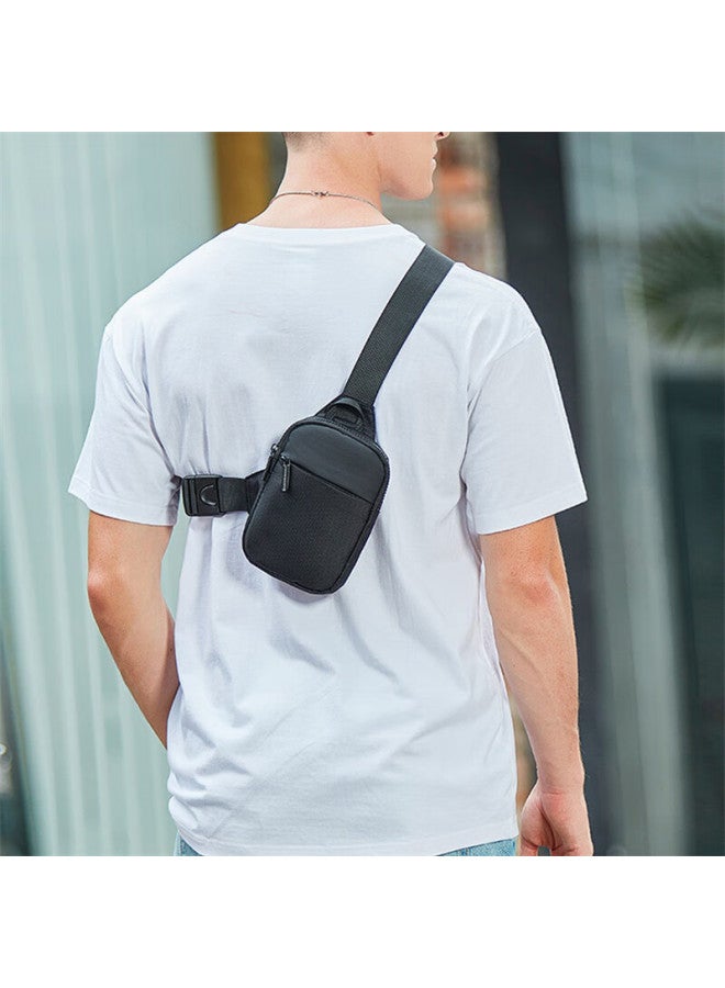 Bostanten Men's Mini Shoulder Crossbody Bag, Student Chest Bag, Waist Pack, Trendy Small Backpack, Functional Bag For Men's Cycling, Phone Pouch - Image 2