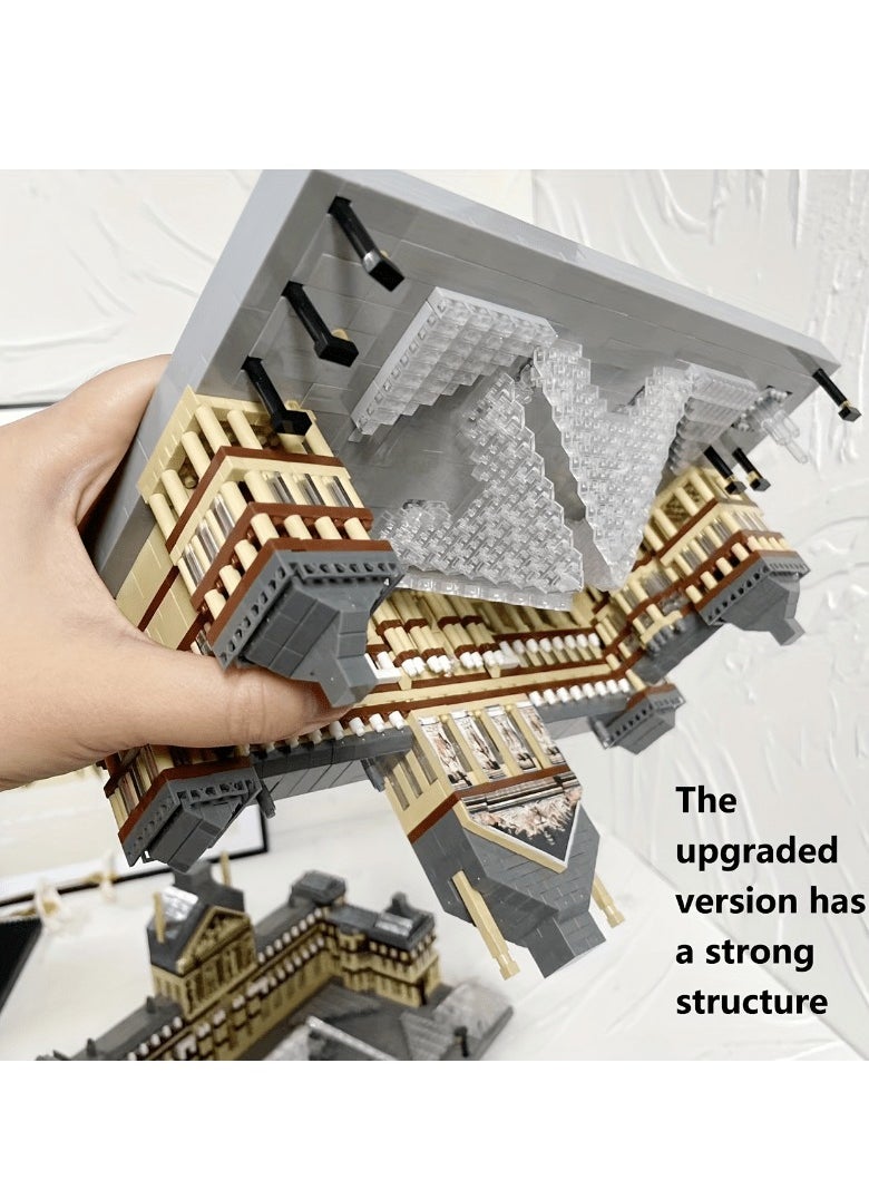 4000 pieces of world landmark landscape building block model particles assembled Louvre building block gift, Architecture Louvre Micro Building Blocks Set, for Kid and Adult